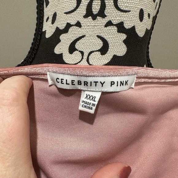 ❌SOLD❌Celebrity Pink Velvet Bodysuit - Picture 4 of 6